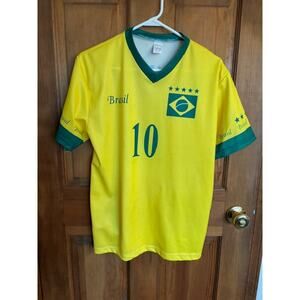 Brasil Neymar #10 Jersey Size Medium- 100% Polyester